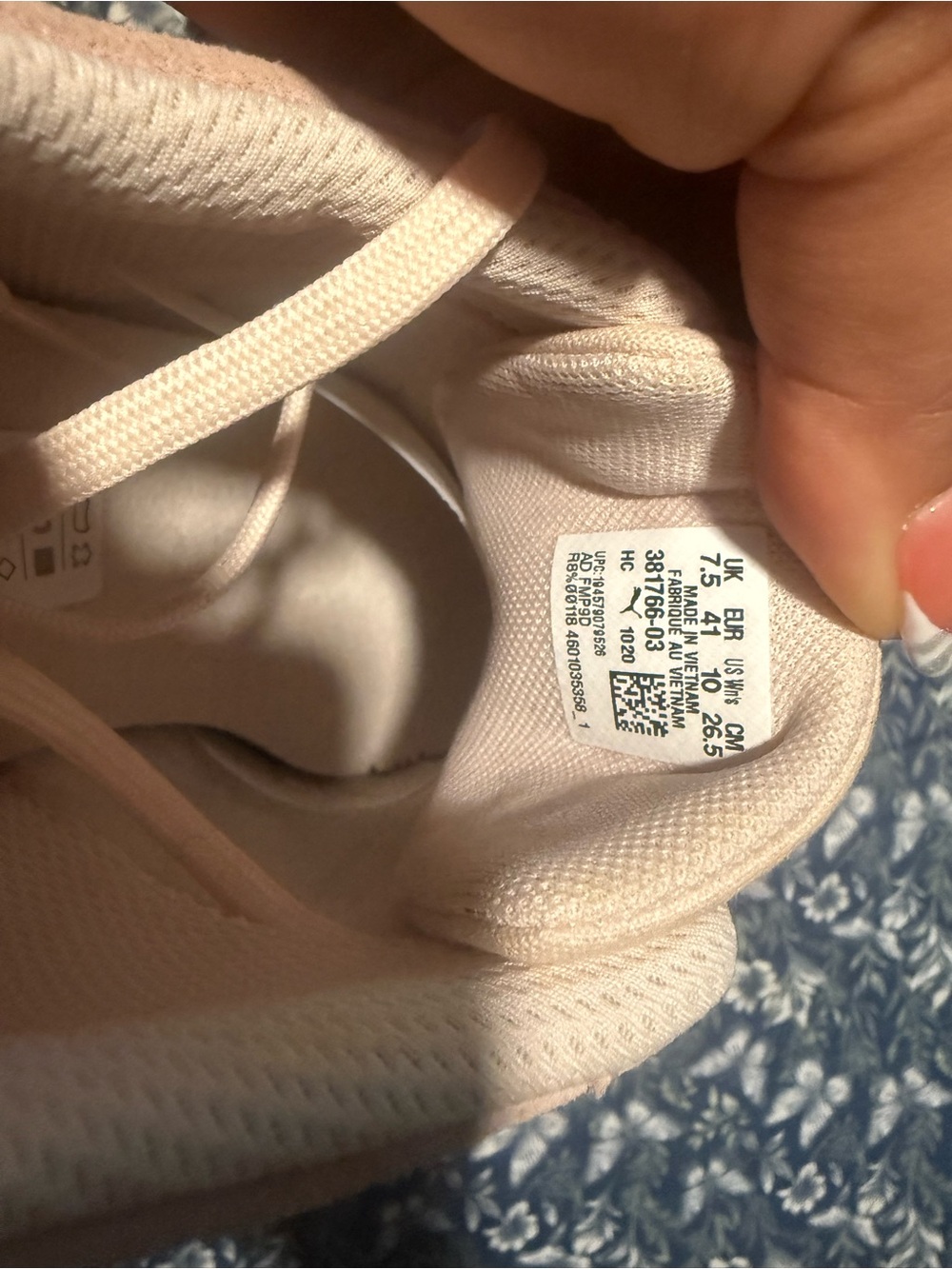 Puma Women’s Light Pink Knit Lace-Up Sneakers